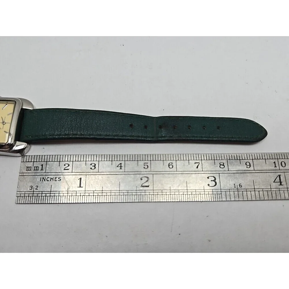 Furla Steel Collection Country Chic Square Watch Small Seconds Green New Battery